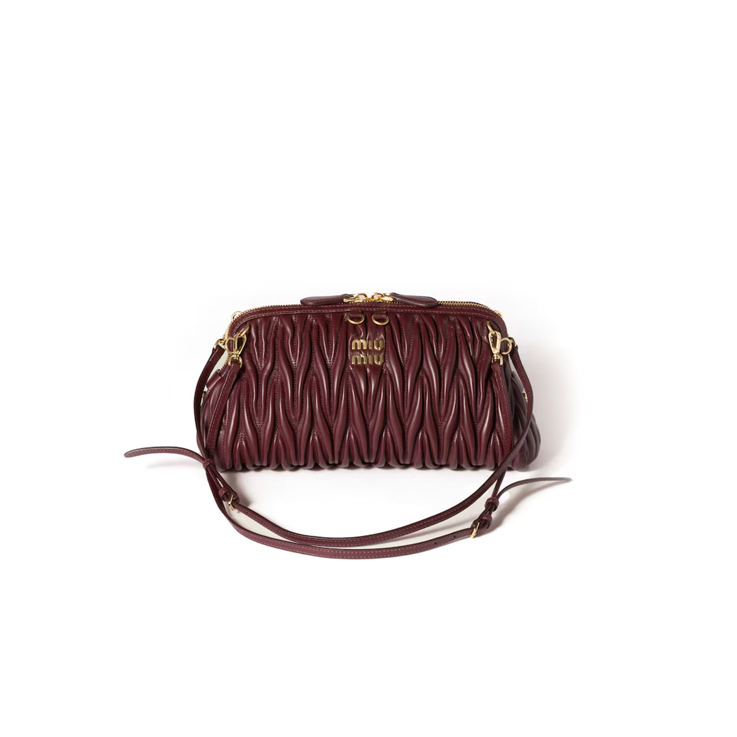 MIU MIU CAPRICE MATELASSÉ NAPPA LEATHER CLUTCH 58F130 (28*14.5*10cm) 